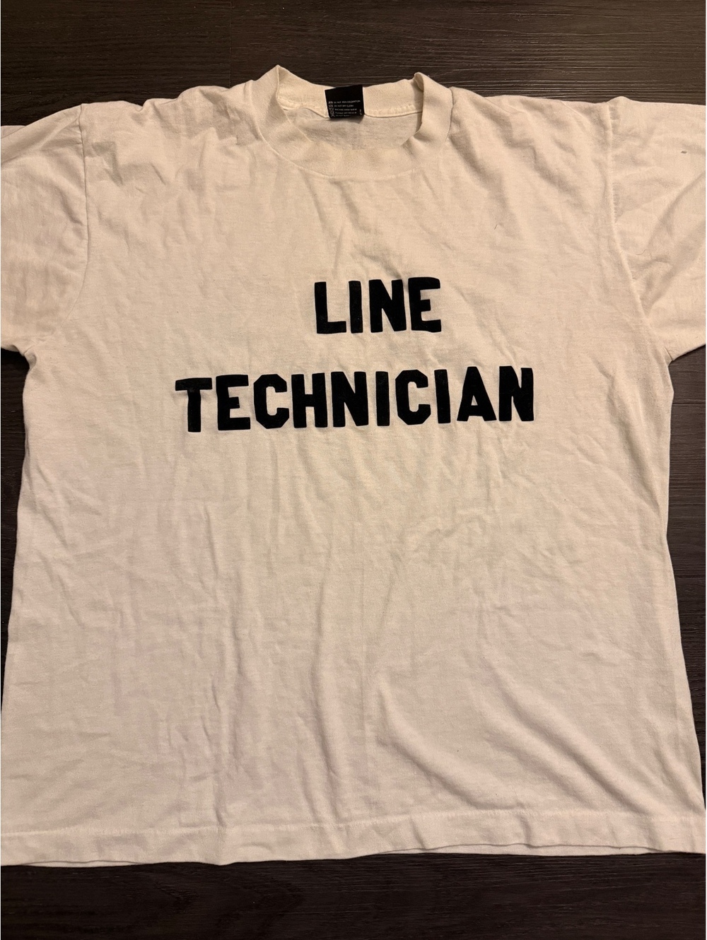 Vtg 80s Line Technician It’s Not My Job Shirt XL